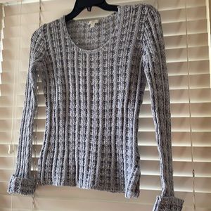 J. Jill Gray tones  knit long sleeve sweater